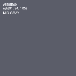 #5B5E69 - Mid Gray Color Image